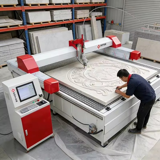 5-Axis Desktop Waterjet Cutter 5 Axis Cnc Water Cutting Machine for Granite Marble Stone Tile