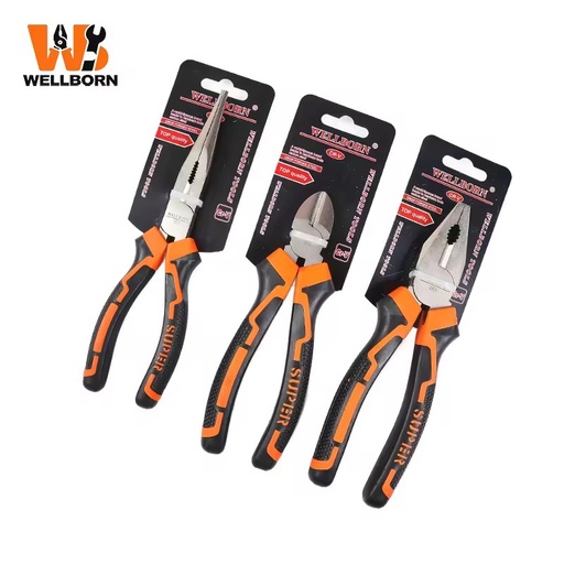 Professional Industrial Grade Combination Pliers Long Nose Diagonal Sawtooth Wire Stripper Cutting Labor-saving Durable