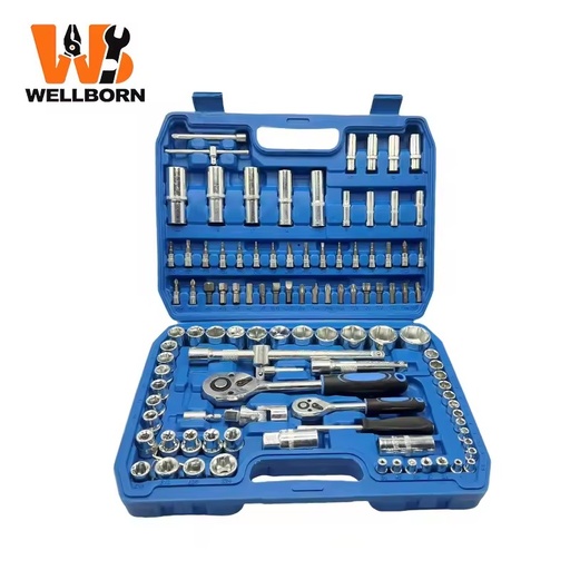 108Pcs Socket Wrench Set -1/4", 3/8" & 1/2" Drive Ratchet Set with Torque Wrench, Screwdriver Bits & Drill Bits, Tool Kit