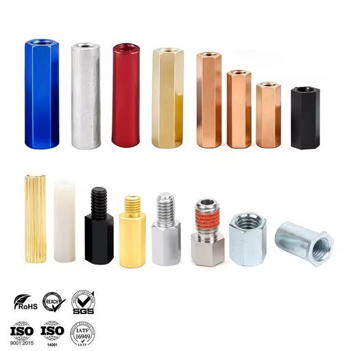All Sizes Round Standoff Spacer M1 M2 M3 PCB 5mm Brass Aluminium Male Female Hex Standoff Fasteners