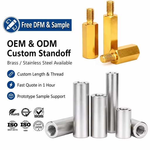 SSD Standoff Brass M.2 M.S Small Hexagonal Hollow Fastener Stainless Steel Spacer Standoff