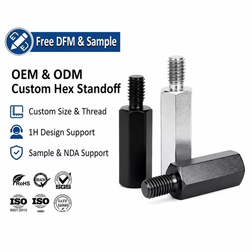 M3 M2 M6 Stainless Steel Black Threaded Hex Standoff Screw Male Female Standoff Spacer Internal External Studs
