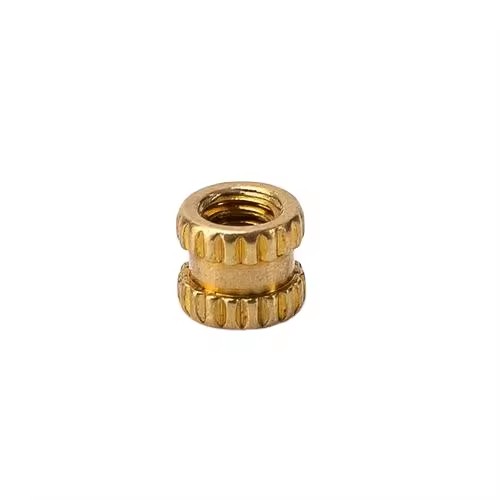 M2.5 Stainless Steel Passivated CLASS 4 Knurled Hexagon Nut Threaded Inserts Wood Fasteners Embedded Hole DIN934 Metric