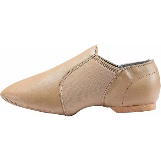 Women's PU Jazz Slip-On Flat Dance Shoes with PU Lining EVA Outsole Flexible Packaging