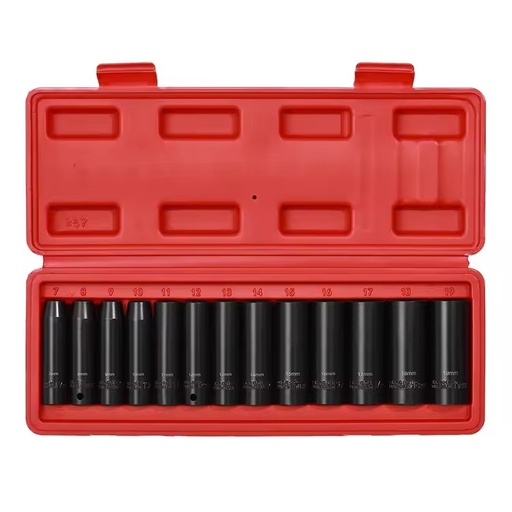 Ful Socket Sets Screw 13pcs 38Drive Deep Impact Sockef Sef(Metric) Insulated Socket Set