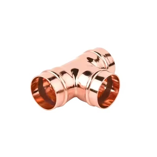 Factory High Quality Copper Tee Pipe Fitting Water Tube Plumbing Fitting for Refrigeration HVAC Parts