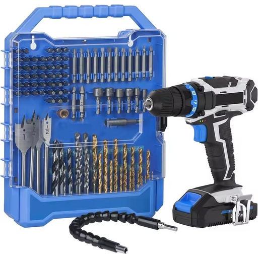 Cordless Set Kit 100 PCS Combination HSS Steel Carbide Hole Twist Metal Drill Bit Set Power Tools Accessories Wood Tungsten