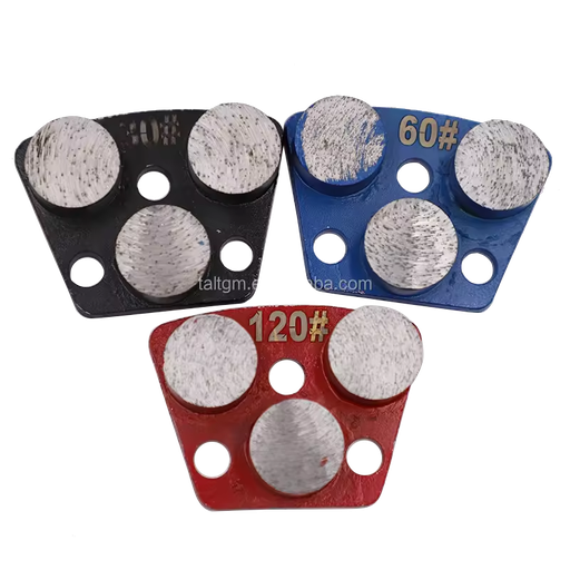 Metal Pads Grinder for Concrete Polishing/ Trapezoid Iron Diamond Grinding Tool