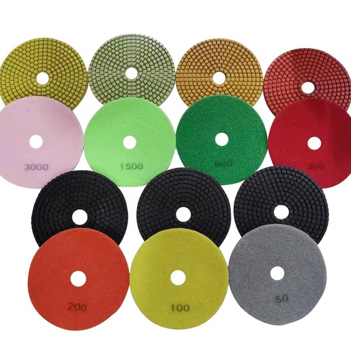 Direct Sale 4inch 100mm Diamond Marble Polishing Pads for Granite Stone Grit 30-5000