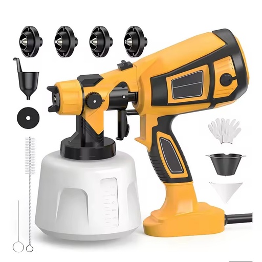 Electric Paint Sprayer 110V/220V Handheld HVLP Spray Gun 1400ml Capacity for Furniture Woodworking Home Painting