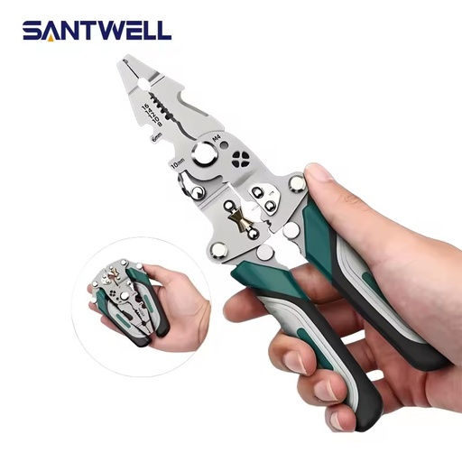 Wholesale 6-in-1 Multi-functional Wire Stripper Pliers Long Nose Pliers for Electrician Cutting Crimping Portable Tool Kit