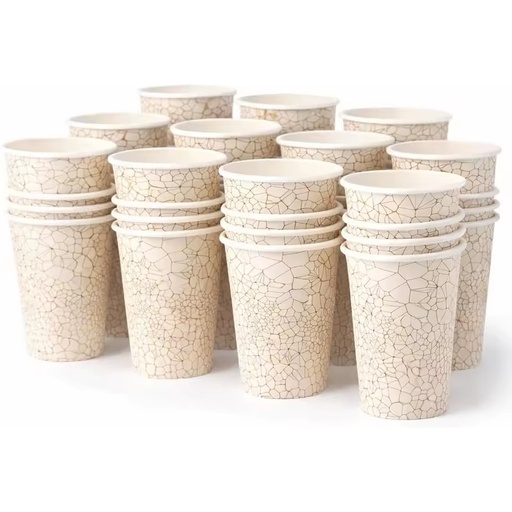 SOPARO 16 oz Bulk Disposable Paper Cups 1000 Count Rolled Rim Leak Resistant Ripple Wall Style for Hot Coffee