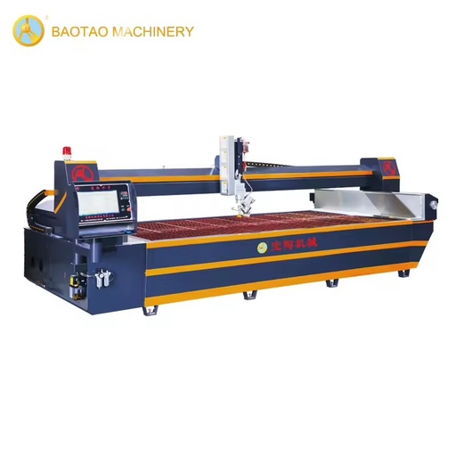 AC 5 Axis Fully Automatic CNC Water Jet Ceramic Tile 360 Degree Gyrate Cutter Head Cutting Machine for Marble and Granite Block