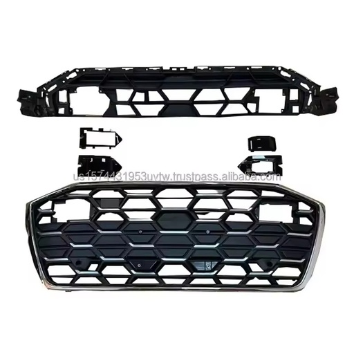 PNB High Quality Chrome Frame ABS New Centre Grill for Audi A6 C8 PA Car Front Bumper 2023-2025