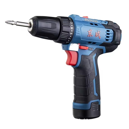 Dongcheng DCJZ23-10 Mini Drill Keyless 12V Lithium Battery Cordless Drill Brushless Motor 2Ah Battery Stepless Variable Speed