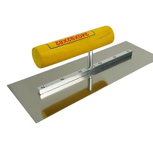 Industrial & DIY Grade Stainless Steel Trowel Wood Handle Squared Masonry Squared Trowels for Bricklaying Carbon Steel Blades