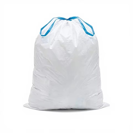 13 Gal Drawstring Trash Bag L Durable LDPE For Home Kitchen Use