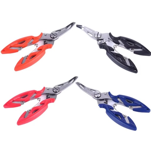 Wholesale QT014 Stainless Steel 12.5*5.5cm 43g Curved Fishing Cutting Scissors Fishing Pliers with Hook Remover