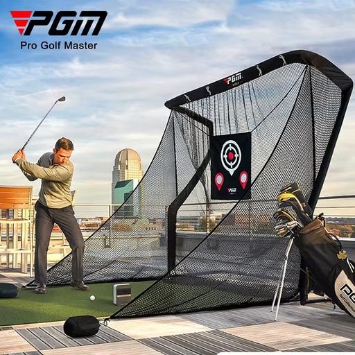 PGM LXW019 Indoor Outdoor 2.5m*2.5m Heavy Duty Z-Shaped Golf Training Aids Hitting Chipping Golf Practice Net