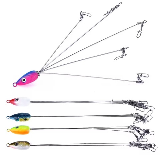 Wholesale SS101 18cm 12g Group Attack Fishing Bait Umbrella Alabama Fishing Rig with 5 Arms for Bass
