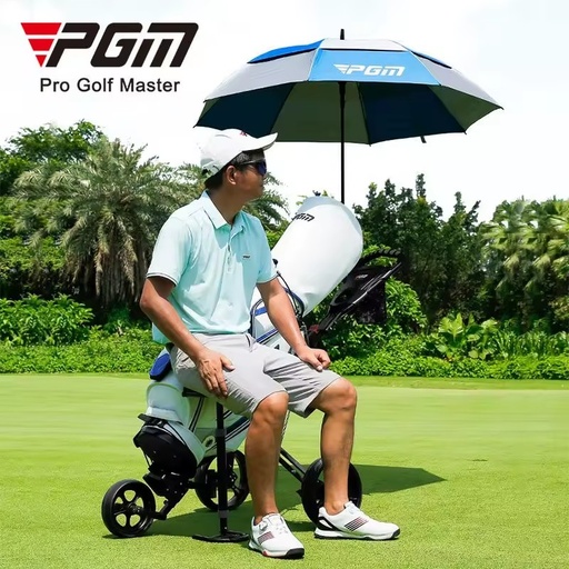 PGM QC006 Multifunctional 3 Wheels Foldable Aluminum Frame Manual Push Cart Golf Push Trolley