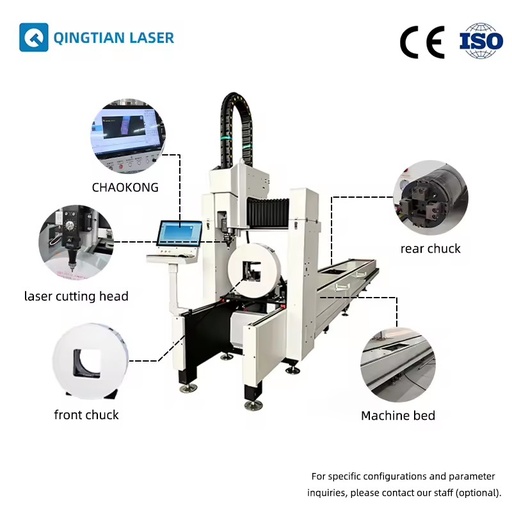High-precision Hiwin Guide Rails 4-axis CNC Control Laser Cutting Machine Supports 3D Graphic Modeling Heavy-duty Metal