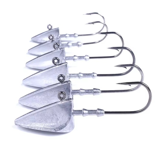 Wholesale JI103 7g 10g 15g 21g 28g 35g Lead Jig Head Fishing Hooks