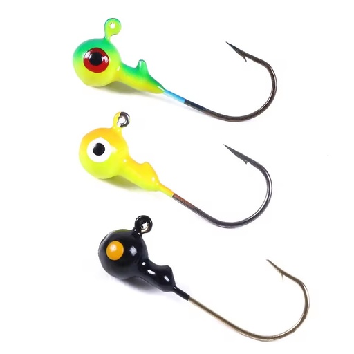Wholesale JI005 3.2cm 3.5g 5pcs/bag Round Ball Lead Jig Head Hooks