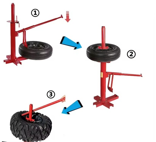 Portable Tire Changer Changing Machine Car Truck Motorcycle Manual Bead Breaker