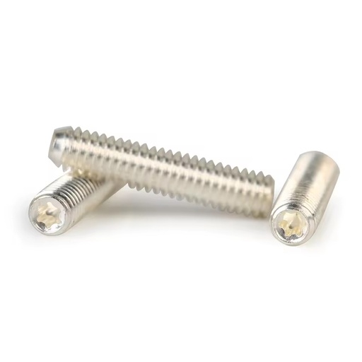 Custom M2-M4 Full Tooth Screw Threaded Rods Inner Plum Blossom T4 H62 Zinc Plated Brass Right Hand Precision Manufacturing