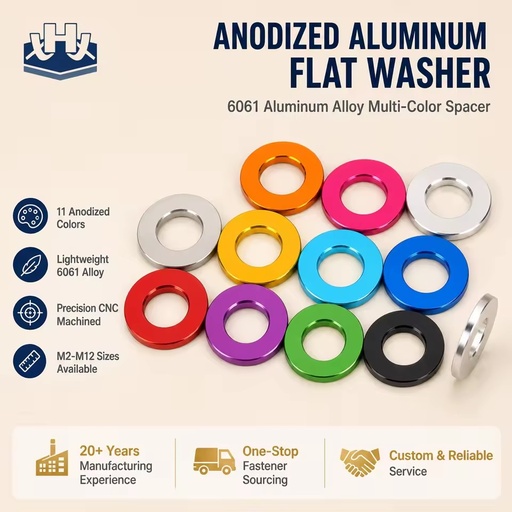 Aluminum Color Plain Flat Washer Aluminum Alloy Screw Washer M3 M4 M5 M8