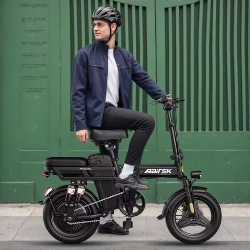 Aairsk EU US Stock Electric Bicycle 14 Inch 48V 500W 15Ah Mini City Electric City Bike Dropshiping Factory Price City Ebike