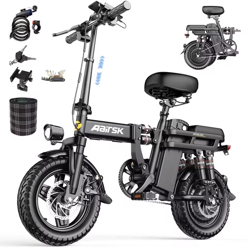 Aairsk Free Shipping in Stock 14Inch 48V Fastest Electric Bike Outdoor Adventures Bicicleta Electrica Plegable