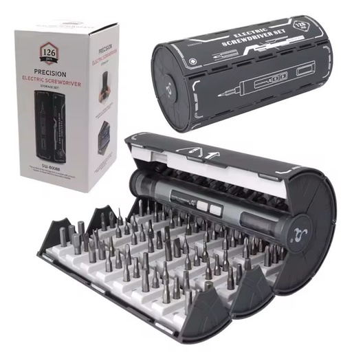 Wholesale 126 in 1 Electric Screwdriver Hand-in-one Small Rechargeable Lightweight Compact Household Tool Set Customization