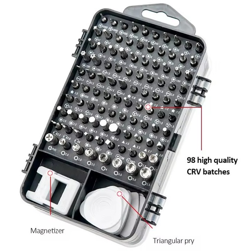 Multifunctional 115-in-1 Stainless Steel Screwdriver Set Complete Home Hardware Tools for