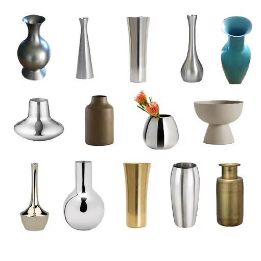 Most Popular OEM Customizable Aluminum/Brass Sheet Metal Spinning Flower Pots with Brushed Polished Surface Durable Brand