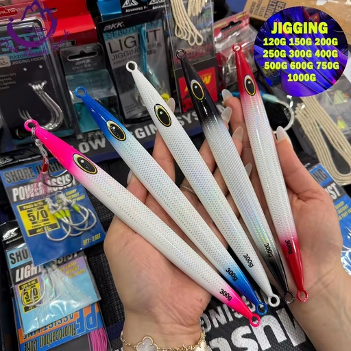 120g-1000g Metal Jig Glow Saltwater Fishing Lure for Snapper Jigging