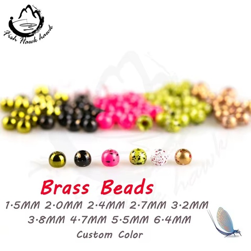 Wholesale Custom Color Brass Beads for Fly Tying Materials