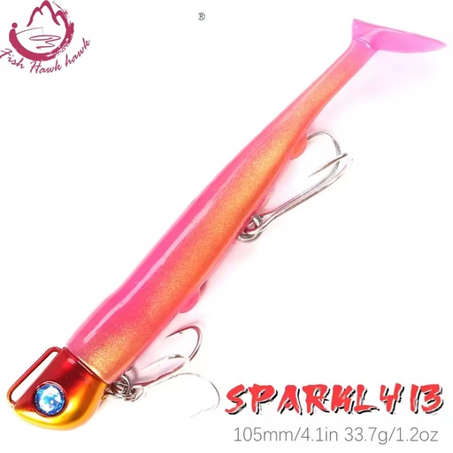 SAND EEL 33G Saltwater Soft Fishing Lure Tail Jig Head Hook Minnow Artificial Bait Sea Bass Swimbait Tackle Gear