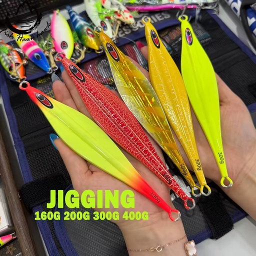 Butterfly Style Vertical Jigging Lures 160g-400g Slow Pitch Jigs Saltwater Fishing Target Species Made Lead 3D Eyes 5 Colors
