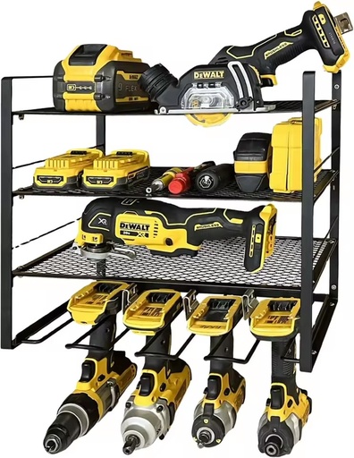 Drill Holder Wall Mount Heavy Duty Garage Tool Organizer Suitable Tool Rack for Workshop Rack Power Tool Organizer