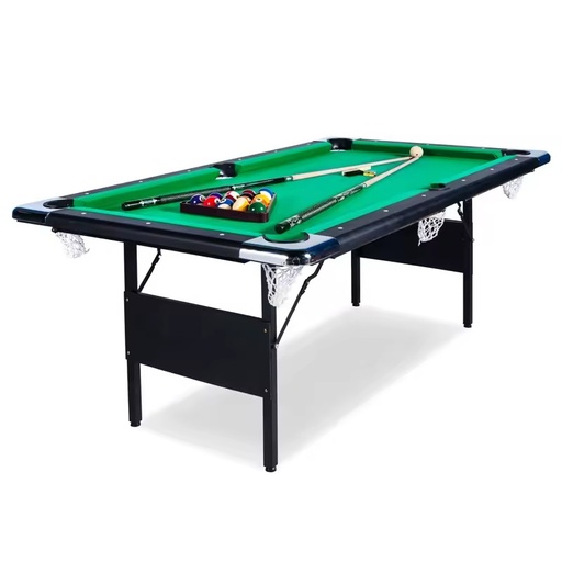 Popular MDF Material 6FT Billiards Table/Pool Table Game with Foldable Iron Legs Small Snooker Table