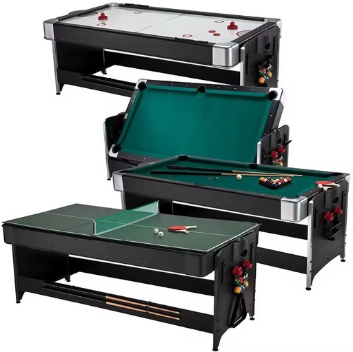 Wholesale 7ft Multi Games Table 4 in 1 Games Billiard Pool, air Hockey, Table Tennis and Dinning Table