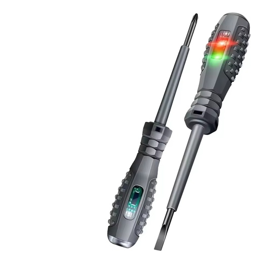 Professional Magnetic Flat-head Screwdriver Phillips Bit Dual-Purpose Measuring Digital Display Color Light Testing Pen