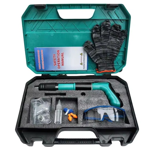 Industrial Grade Pneumatic Metal Brad Nail Gun Wall Shooting Tool Kit 5 Gear Extension Rod 1 Year