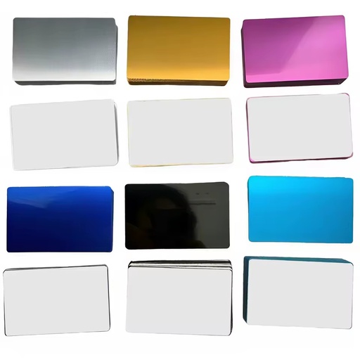 Customizable Self-Adhesive Laser Marking Metal Business Card Nameplate Pastable Aluminum Sheet for Personalized Gifts