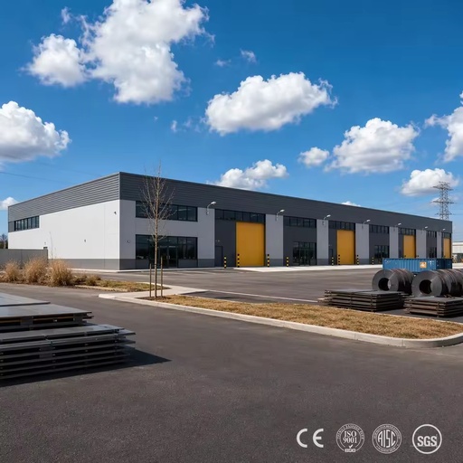 High Grade Large Span Rigid Frame Steel Warehouse Building for Storage Facility Fireproof Free Design Exported Worldwide