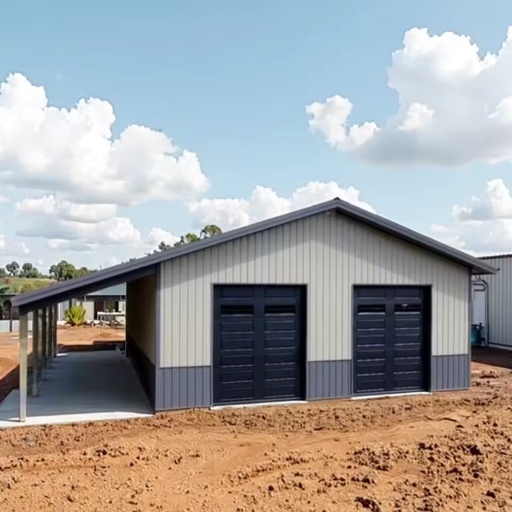 Modern Design Prefabricated Steel Structure Workshop / Warehouse Building Customizable Prefab Workshop