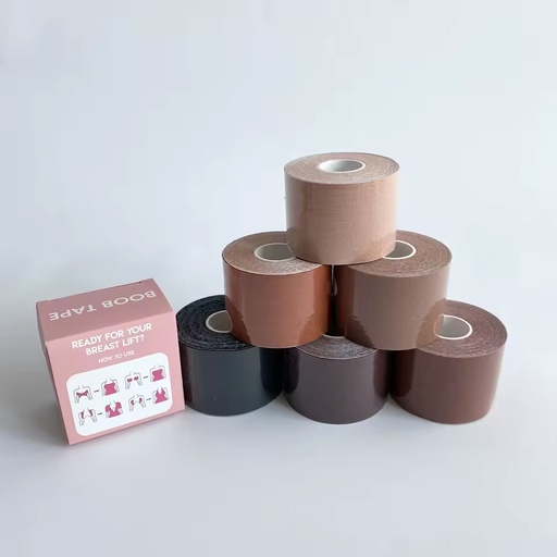 Wholesale Custom 5cm 7.5cm 10cm Roll Invisible Breast Lifting Tape Waterproof Adhesive Boob Tape with Box for Women Bikini