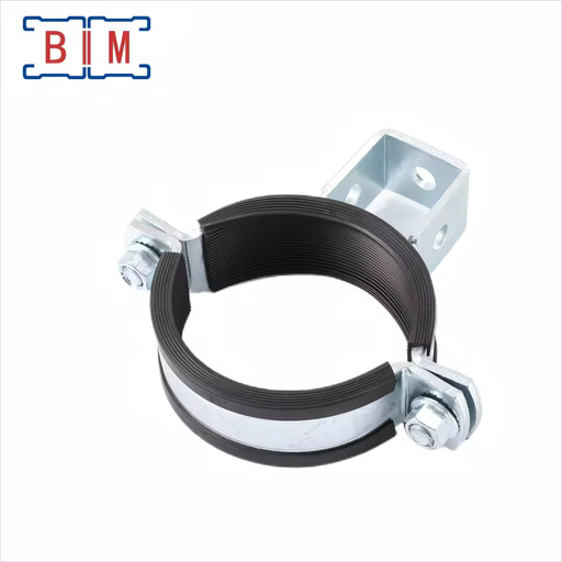 Strut Clamp Heavy Duty Electro-galvanized Carbon Steel Integrated Anti-vibration Pipe Clamp Rubber American Worm Bolts for